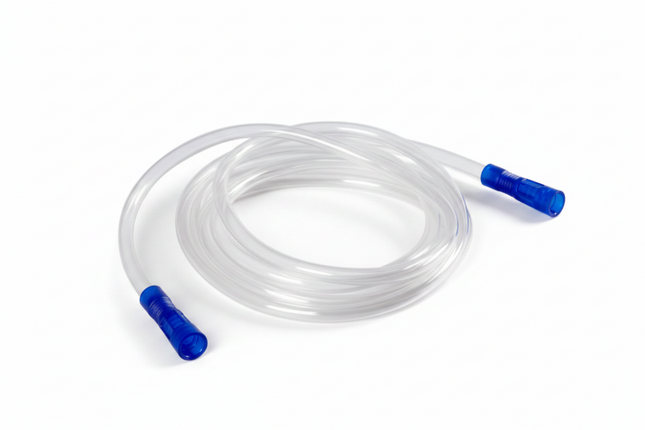 Steriler chirurgischer Absaugschlauch aus PVC, 2,70 m, transparent, einzeln steril verpackt – HYGITECH HY-12025