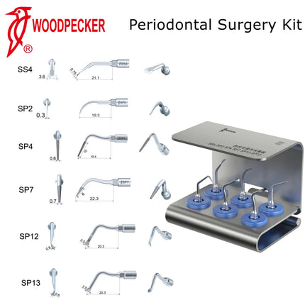 Woodpecker Parodontal Kit (SS4SP2SP4SP7SP12SP131) - SurgicMateWOODPECKER