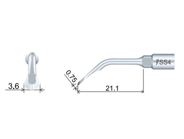 Woodpecker SS4 Piezo Tip - Bone Grafting (4th Gen) - SurgicMateWOODPECKER